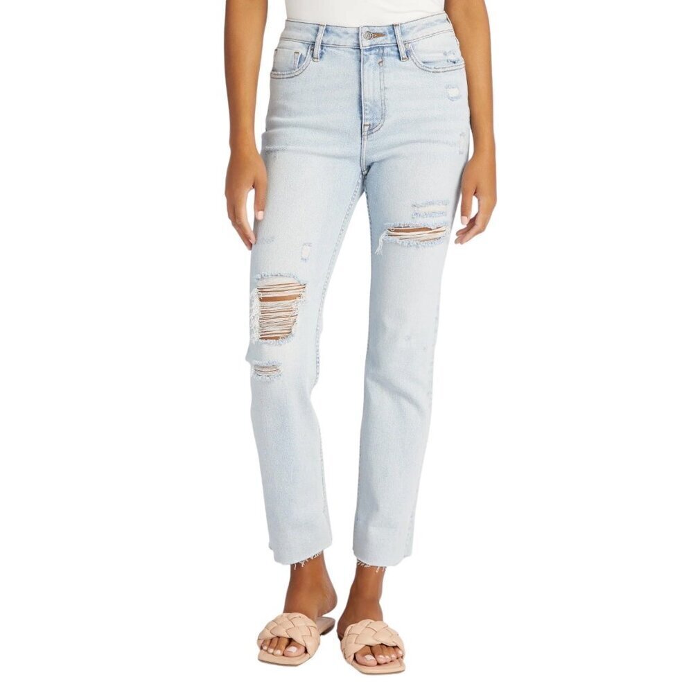 Vigoss 29 (8) NWT Stevie Crop Straight High Rise Women’s Jeans Distressed